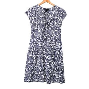 Marc by Marc Jacobs blue white floral shift dress size 6